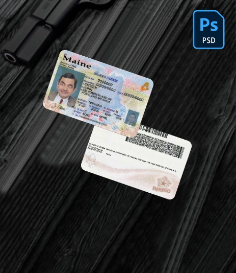 USA Maine state driving license (2019 – present) PSD